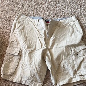 Tommy Hilfiger Cream Cargo Shorts for Men